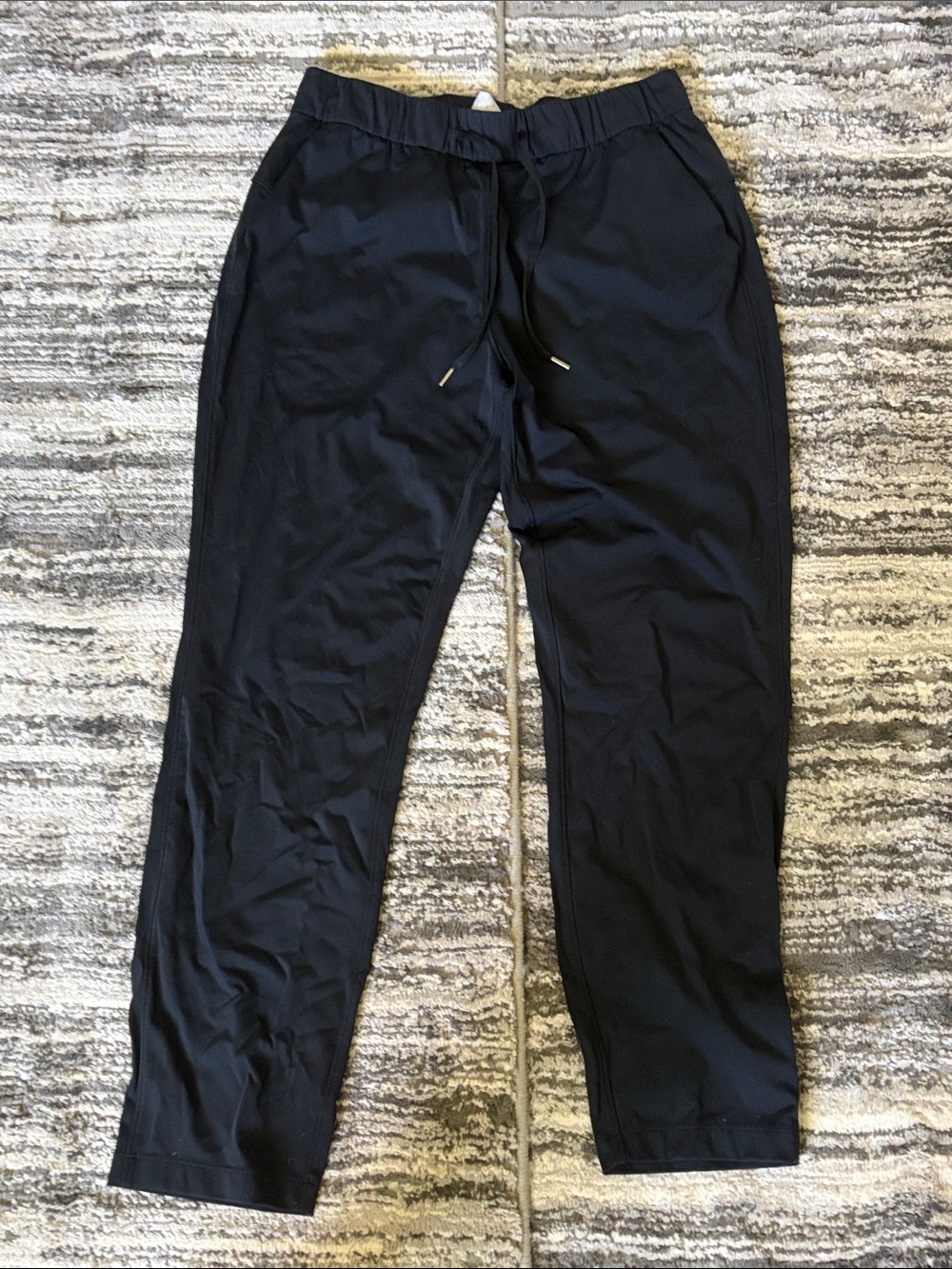 CRZ YOGA Black Slim Tapered Drawstring Joggers